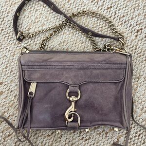 Rebecca Minkoff Purple Mini Mac Leather Crossbody Bag